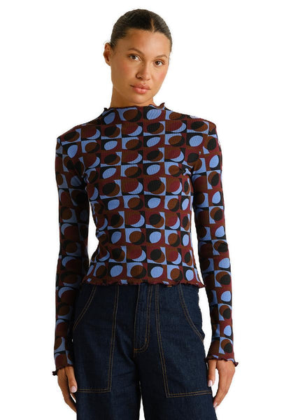 Rib Top Ryd Retro Geo Multi Color