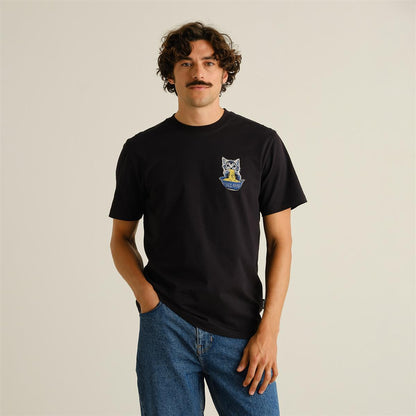 T-Shirt Stockholm Cat And Noodles Black