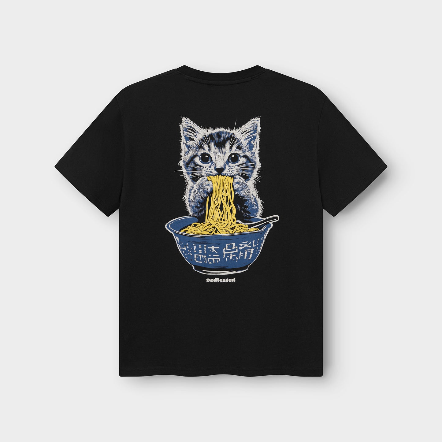 T-Shirt Stockholm Cat And Noodles Black
