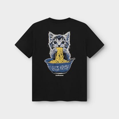T-Shirt Stockholm Cat And Noodles Black