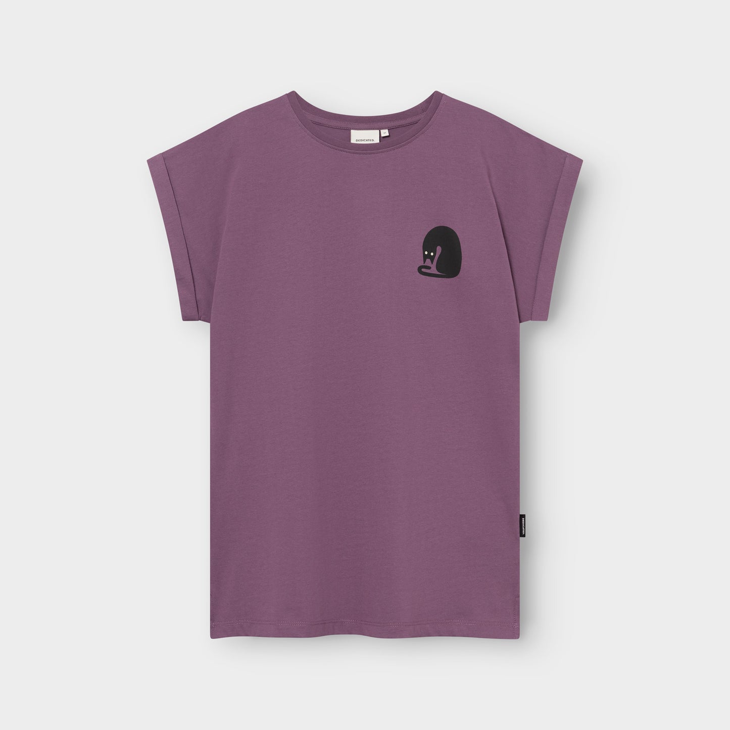 T-Shirt Visby Curious Cat Berry Purple
