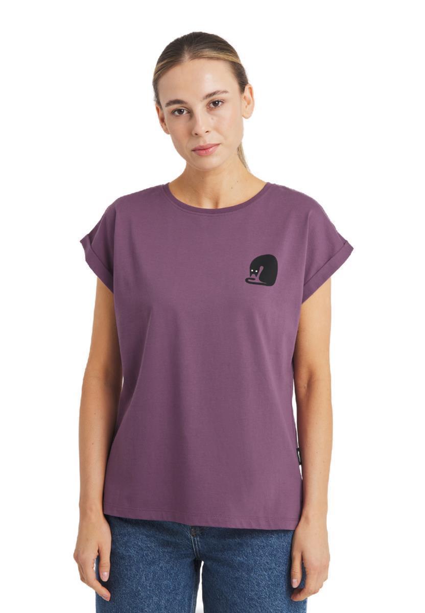 T-Shirt Visby Curious Cat Berry Purple