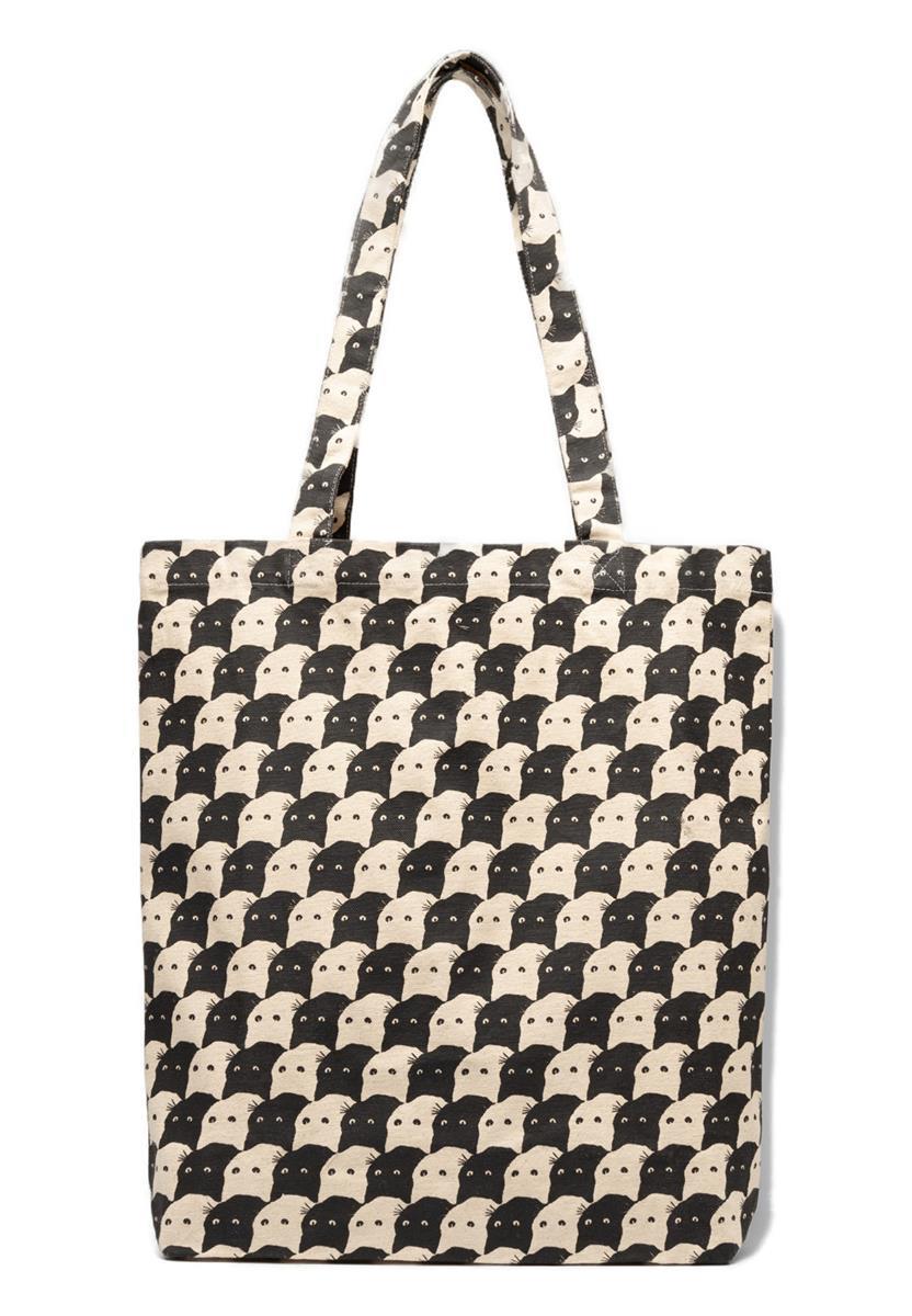 Tote Bag Torekov Pepita Cats Off-White
