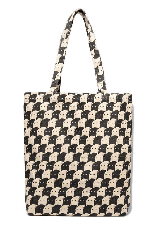 Tote Bag Torekov Pepita Cats Off-White