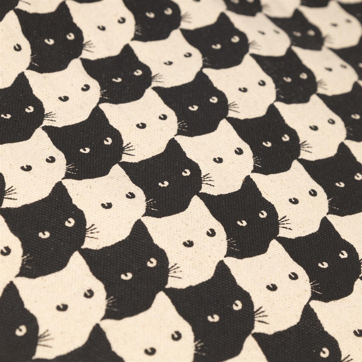 Tote Bag Torekov Pepita Cats Off-White