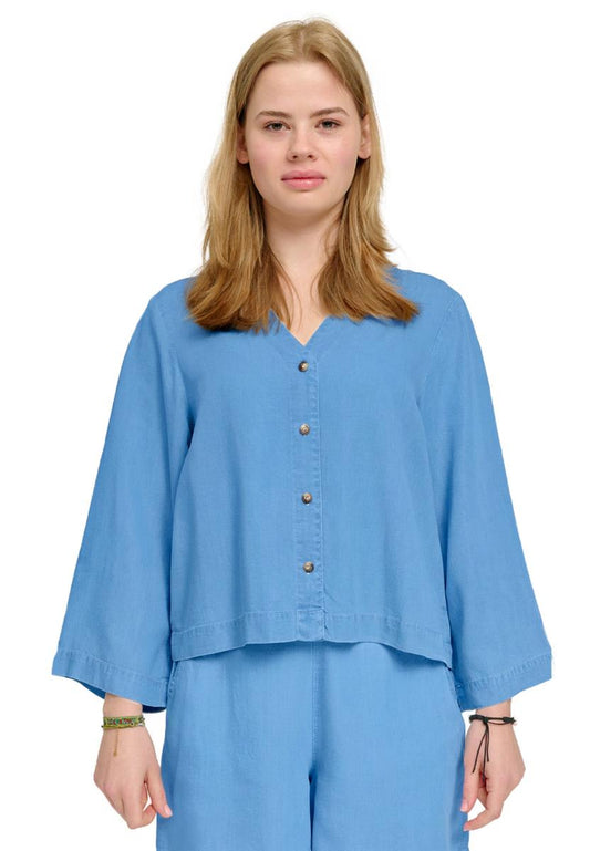 V-Neck Tencel Blouse