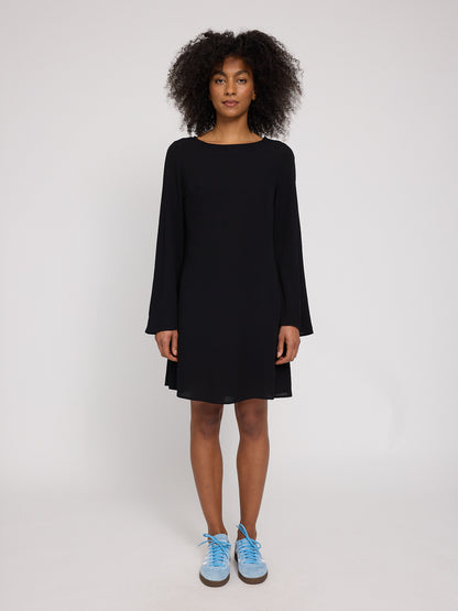 Wide Sleeve Crinkle Dress