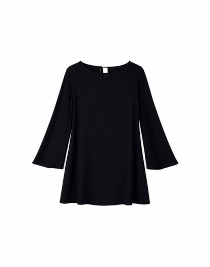 Wide Sleeve Crinkle Dress