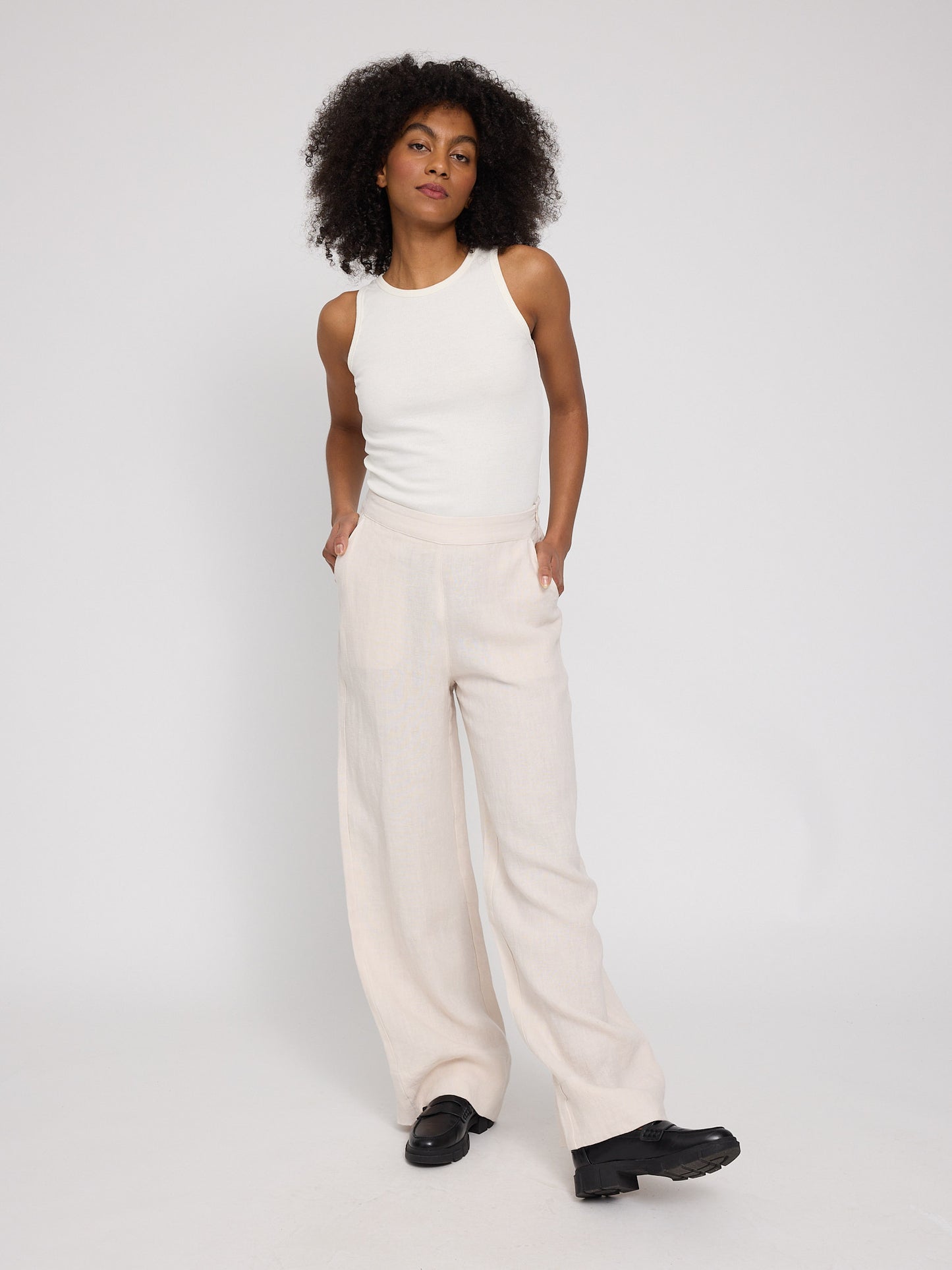 Wide Leg Linen Pants