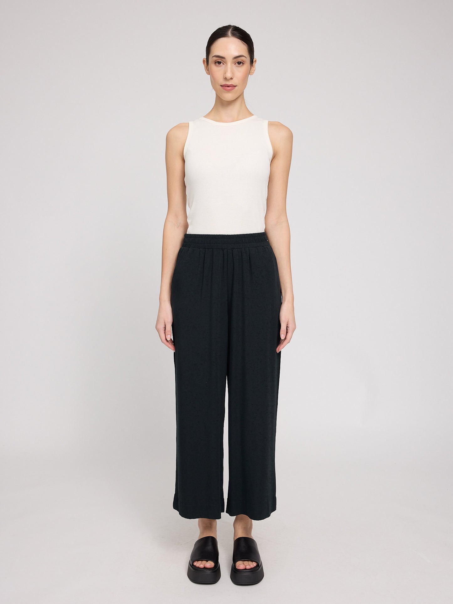 Wide Leg Viscose Pants