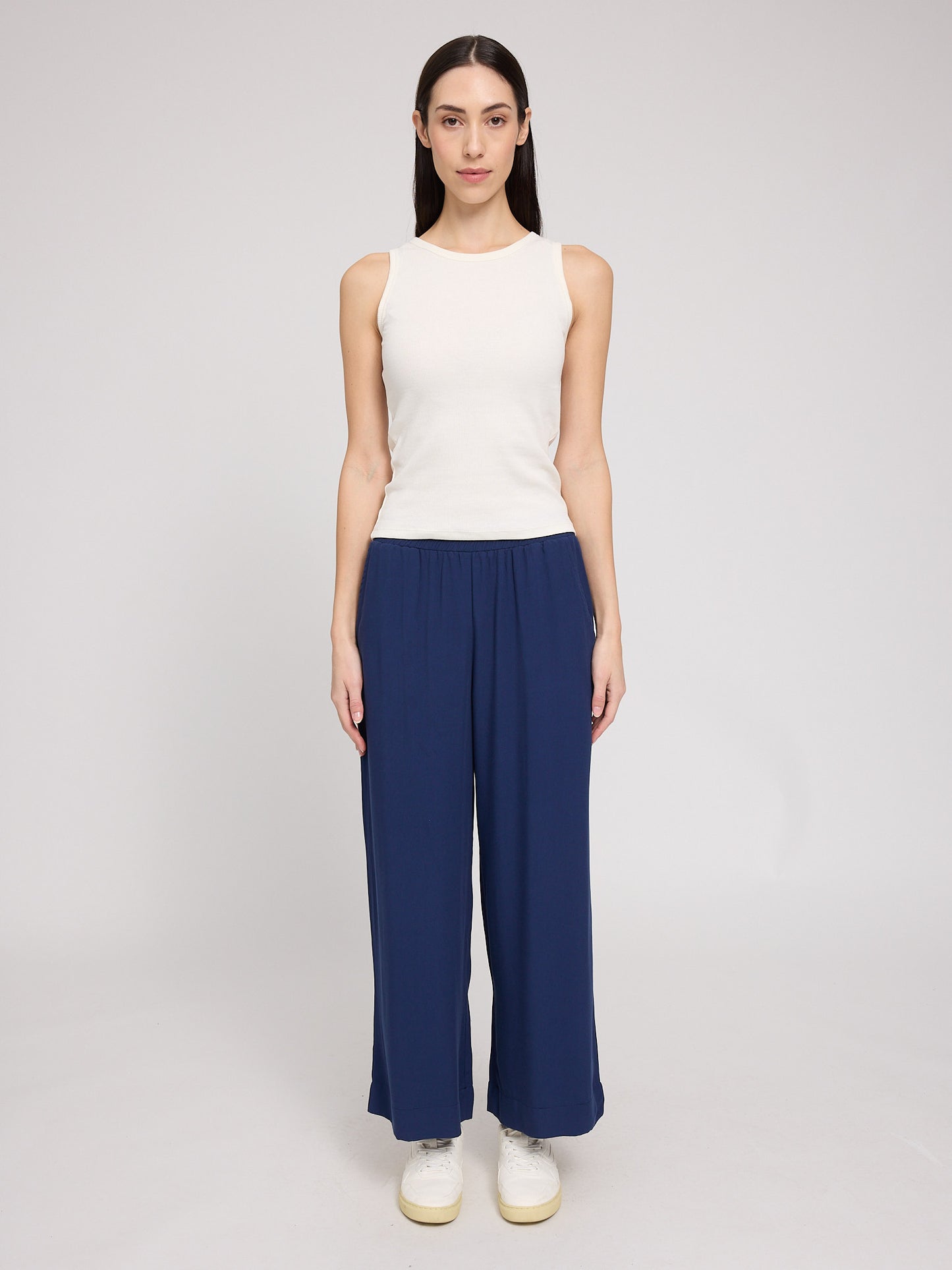Wide Leg Viscose Pants