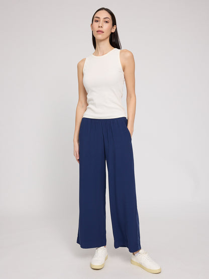 Wide Leg Viscose Pants