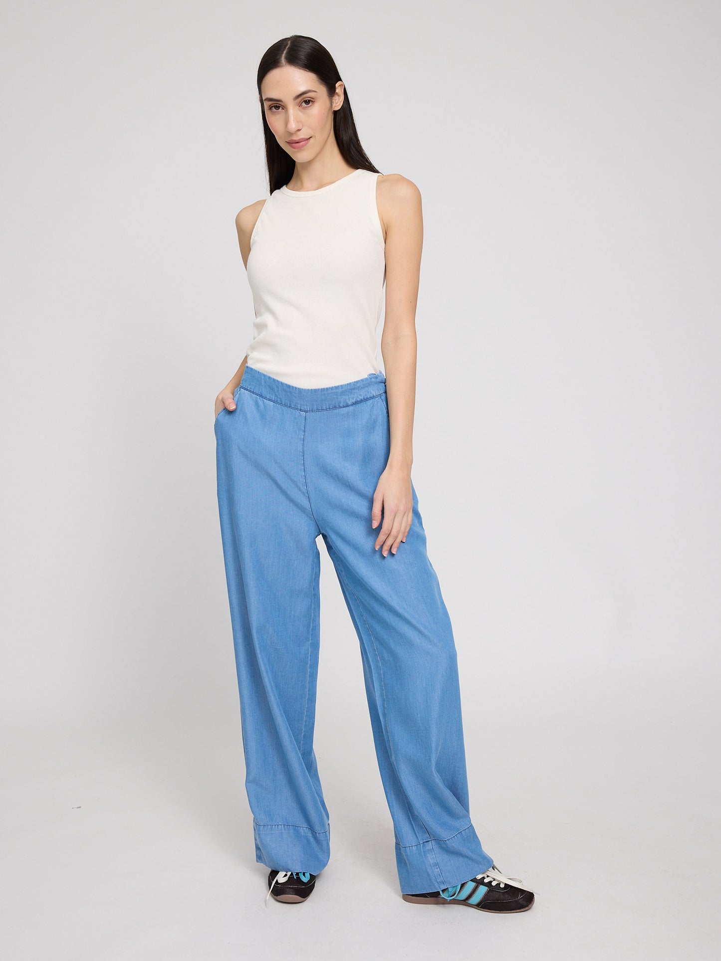 Wide Leg Tencel Pants