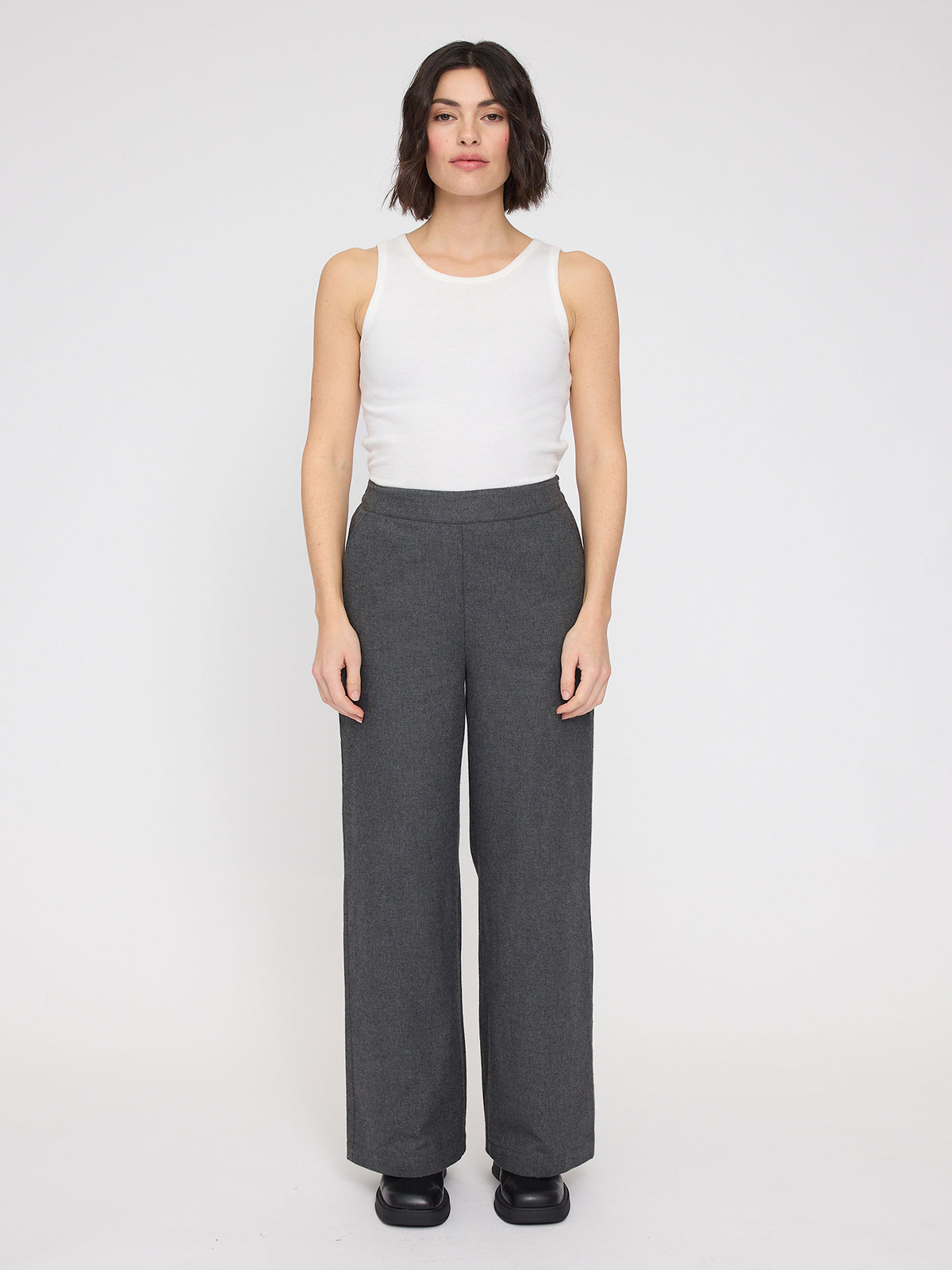 Wide Leg Flannel Pants