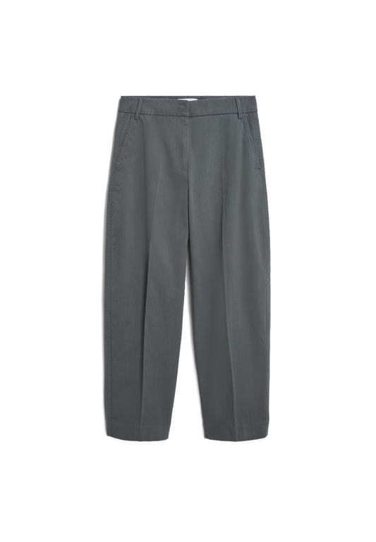 Barrel Leg Twill Pant