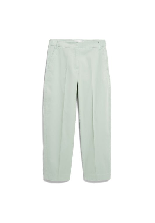 Barrel Leg Twill Pant