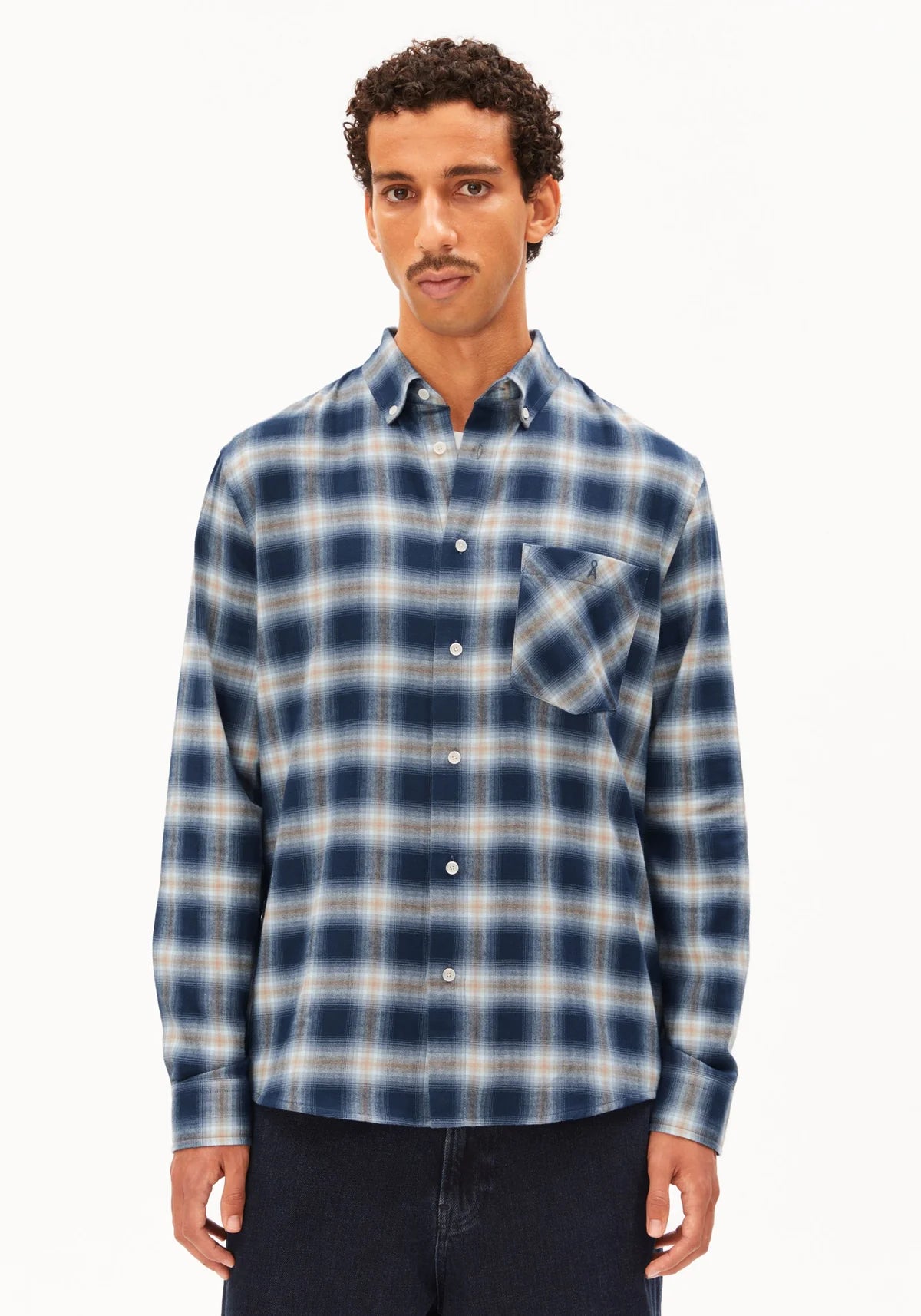 Cotton Check Longsleeve Shirt