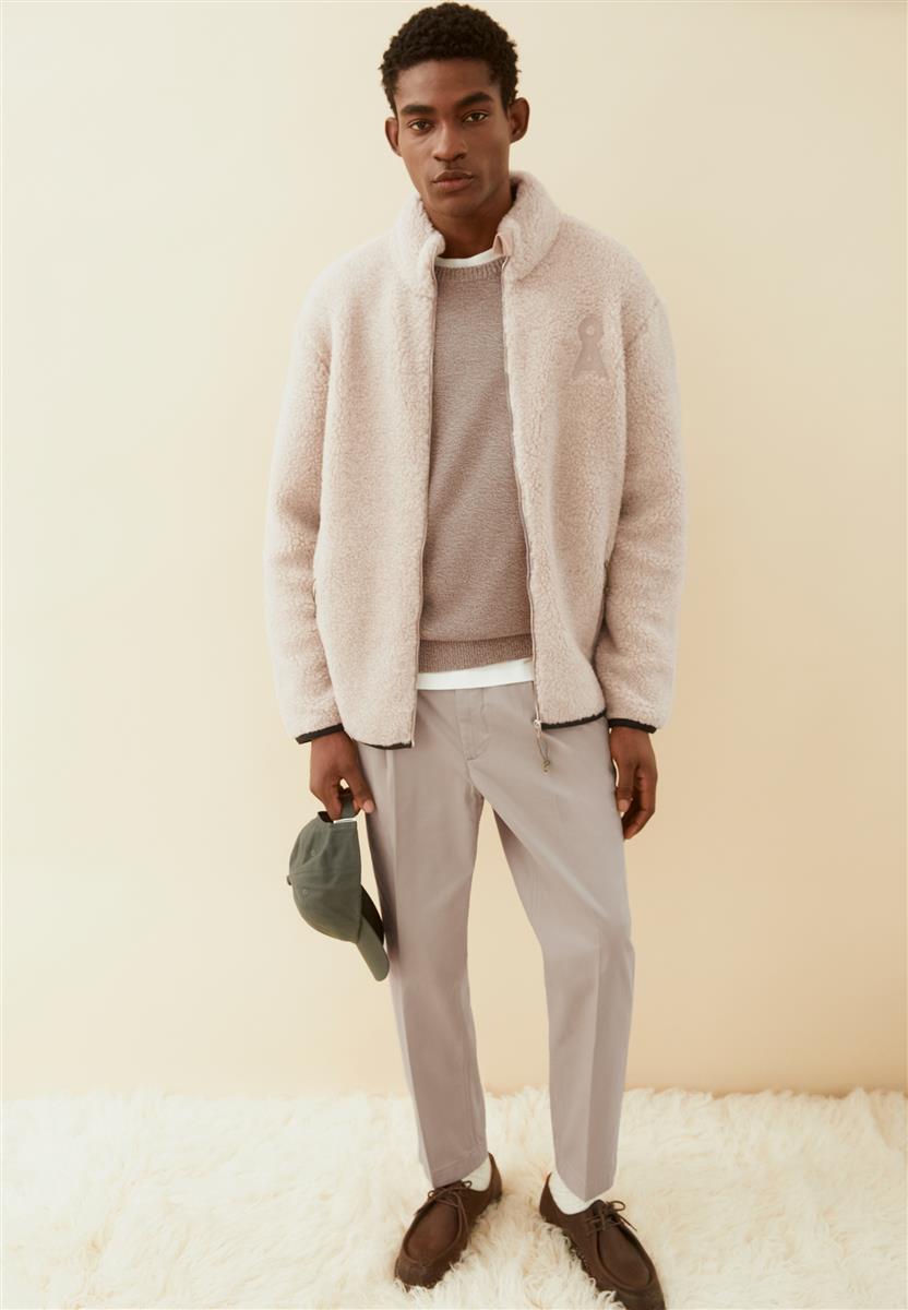 Wool Blend Fleece Jacket