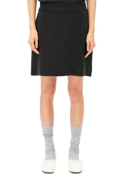 Cotton-Wool Mini Knit Skirt