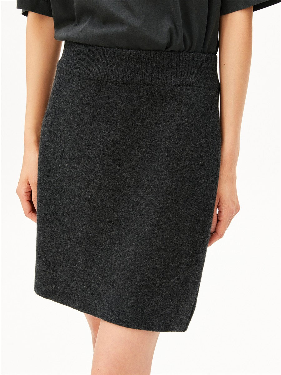 Cotton-Wool Mini Knit Skirt