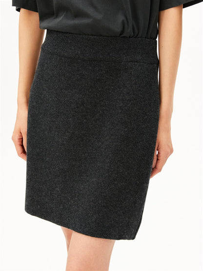 Cotton-Wool Mini Knit Skirt