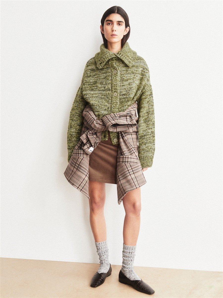 Mouliné Brushed Knit Cardigan