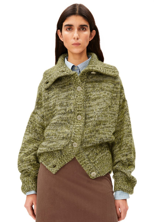 Mouliné Brushed Knit Cardigan