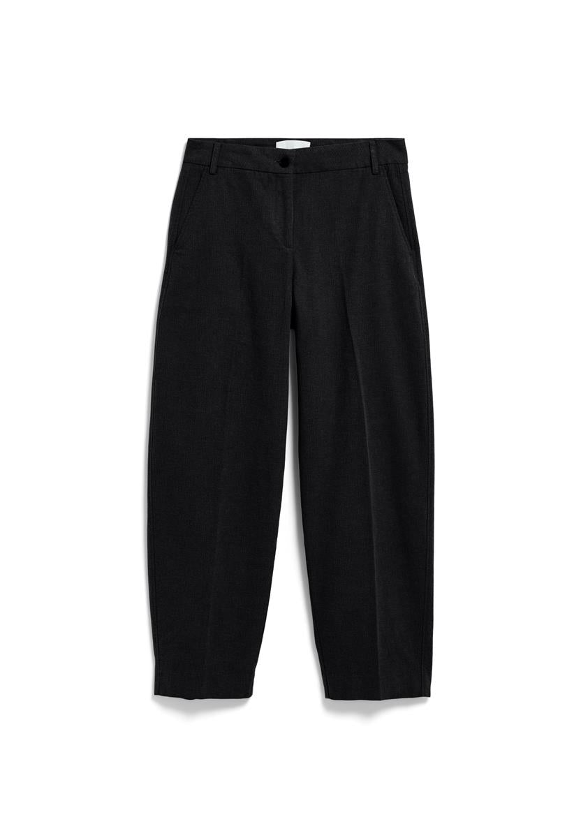Herringbone Barrel Leg Pant