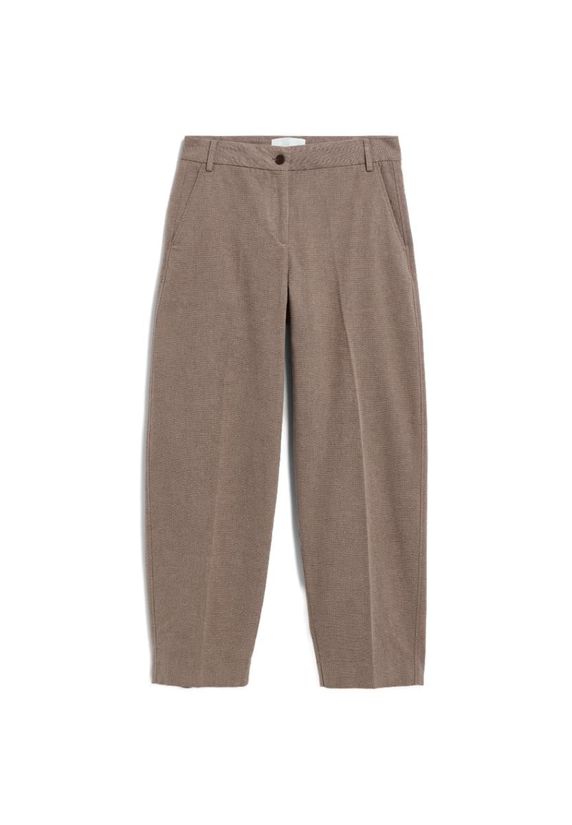 Herringbone Barrel Leg Pant