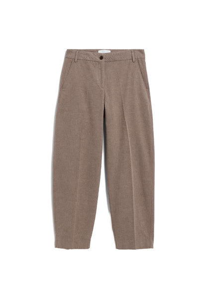 Herringbone Barrel Leg Pant