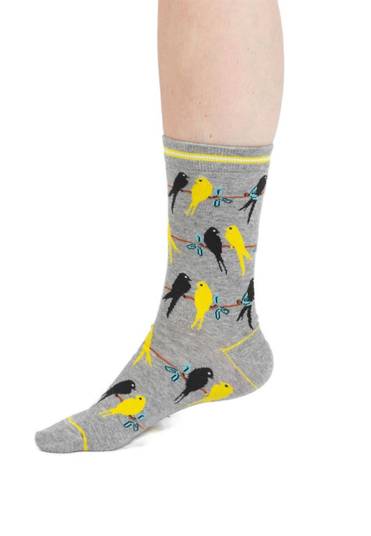 Lovebird Silhouette Socks