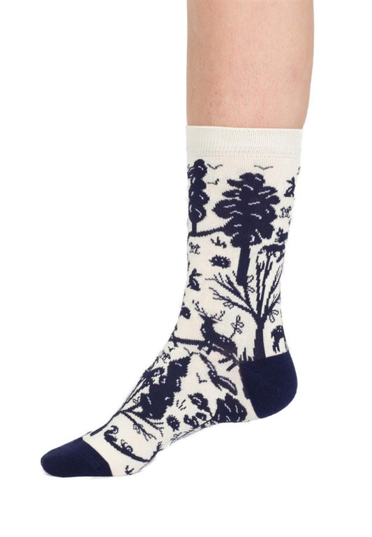 Woodland Scene Crew Socks