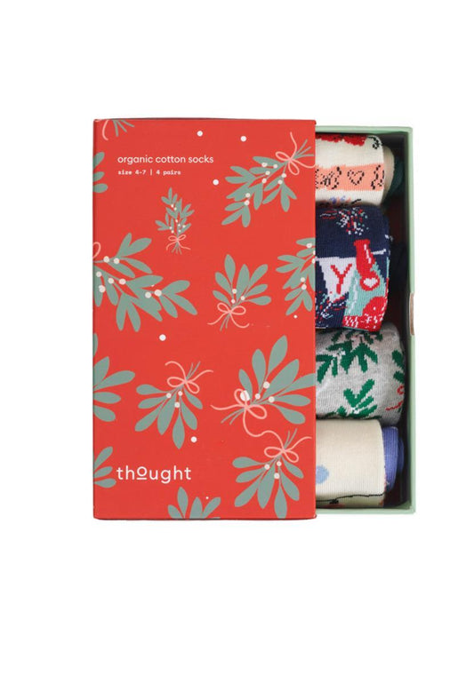 Christmas Celebration Gift Box of 4 Socks