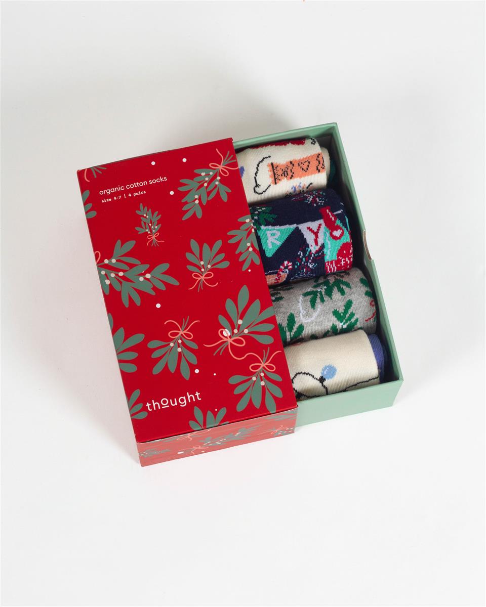 Christmas Celebration Gift Box of 4 Socks