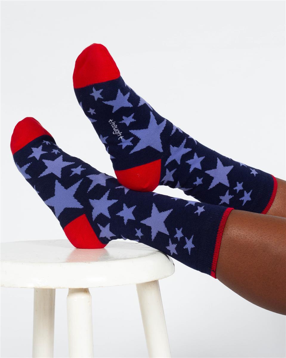 Christmas Candy Cane And Star Gift Box of 4 Socks