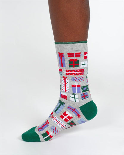 Christmas Candy Cane And Star Gift Box of 4 Socks