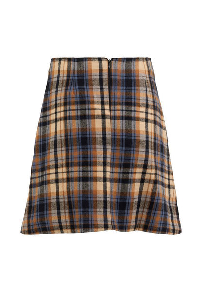 Flannel Check Skirt-Vegan