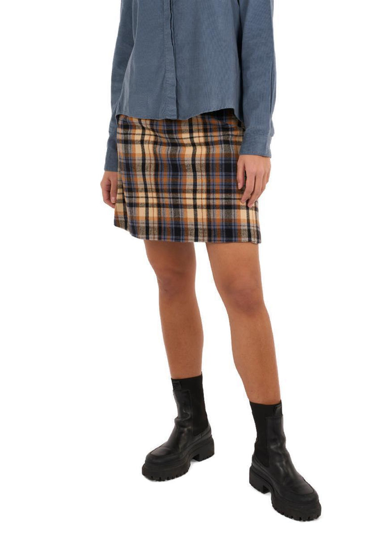Flannel Check Skirt-Vegan
