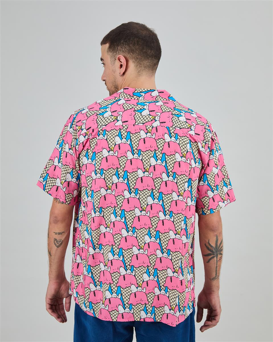 Peanuts Gelato Aloha Shirt Blue