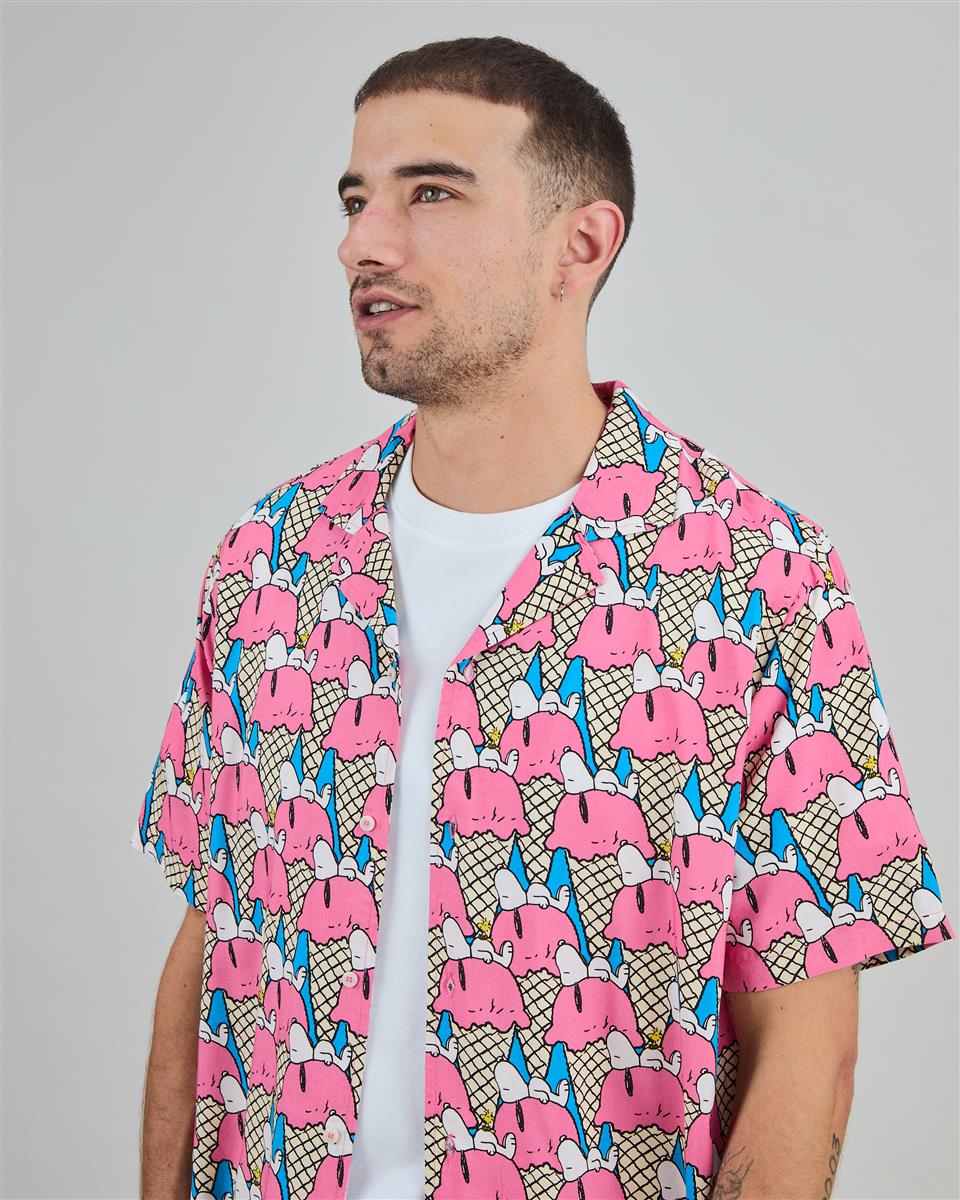 Peanuts Gelato Aloha Shirt Blue