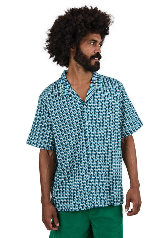 Sardinas Aloha Shirt Blue