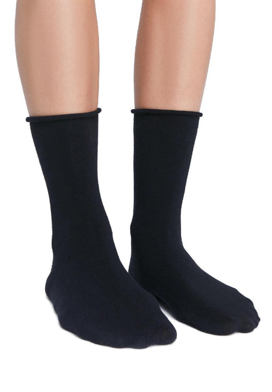 Socken mit Rollrand