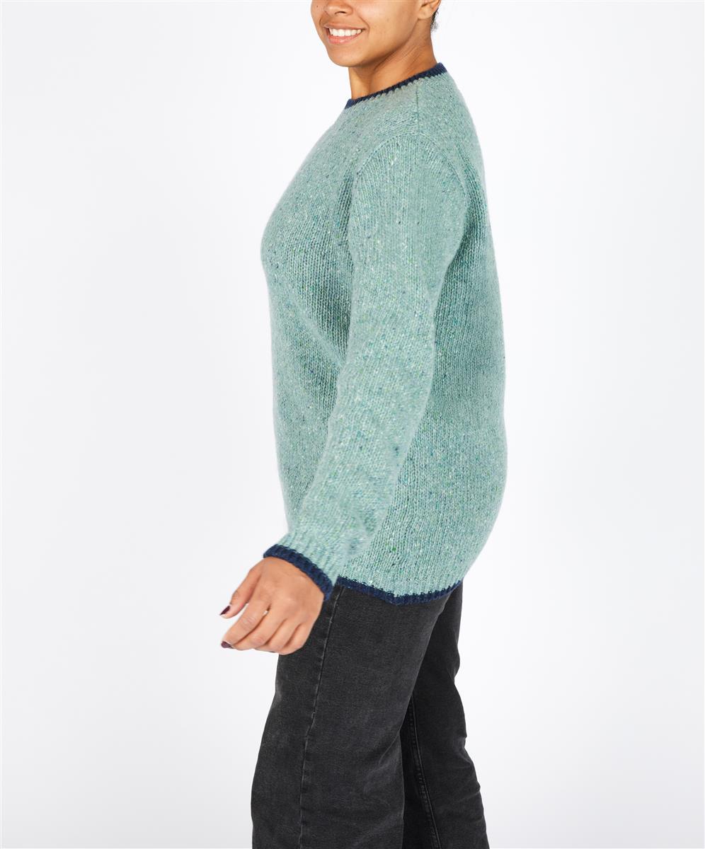 Ladies Knitted Slaney Crew Neck Pullover