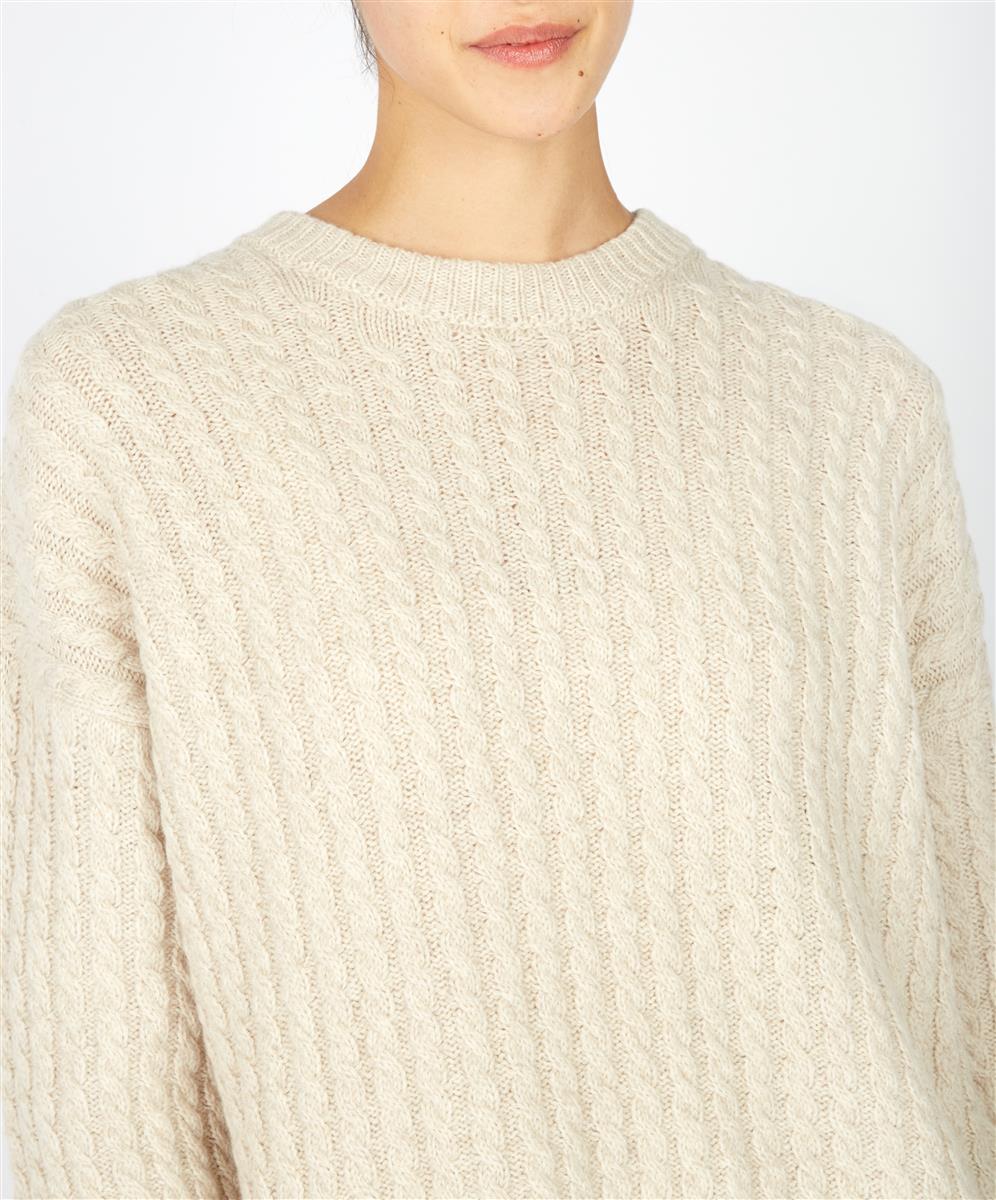 Ladies Knitted Corbin Cable Crew Neck