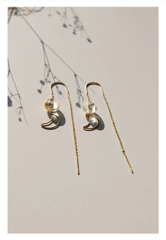 Earring Gold Moon