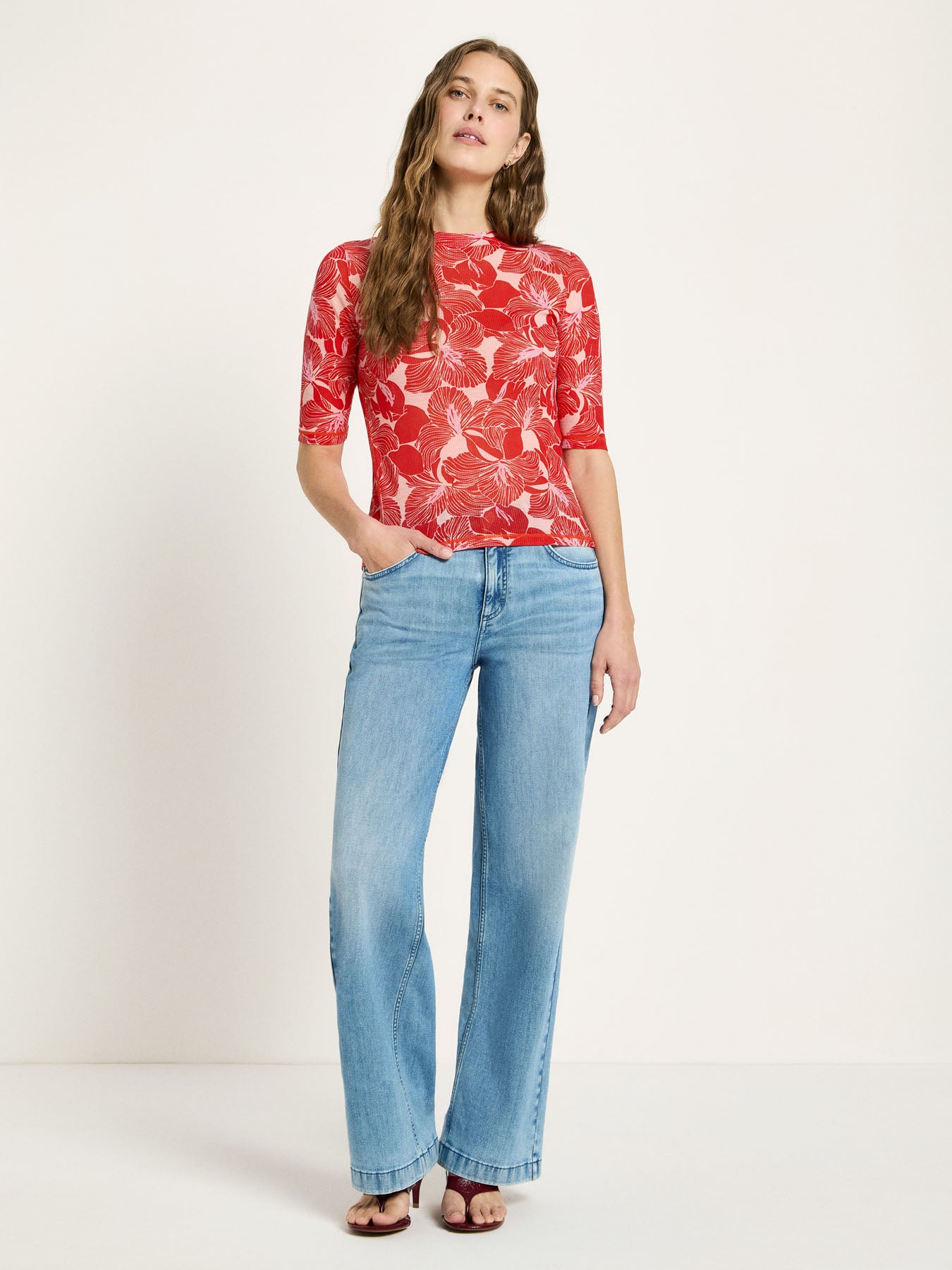 Stehkragenshirt Aus Tencel™ - Marlowe nature