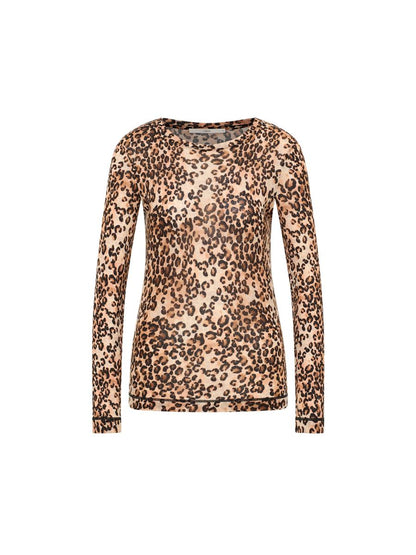 Langarmshirt Leo Print