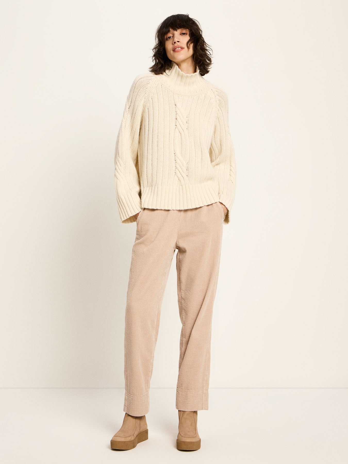 Rippenpullover Oversized