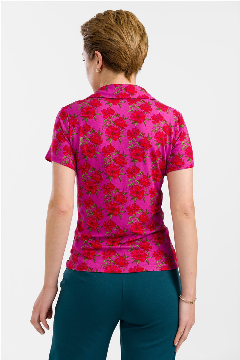 Suzy Top Short Sleeve Flower