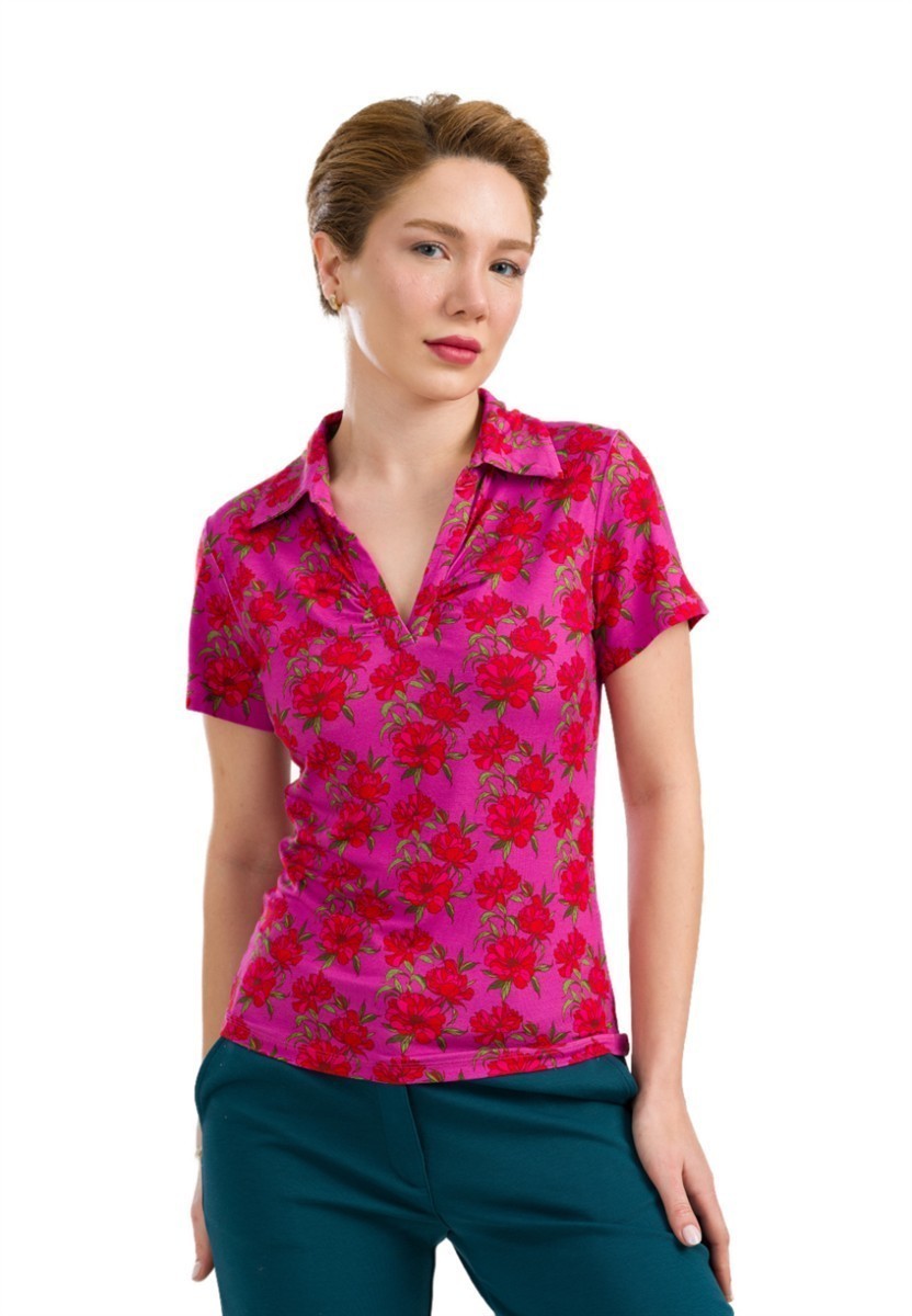 Suzy Top Short Sleeve Flower